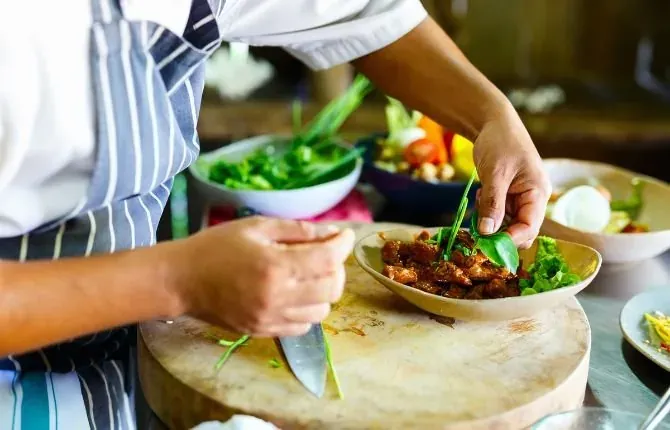 Learning Balinese recipes in Ubud
